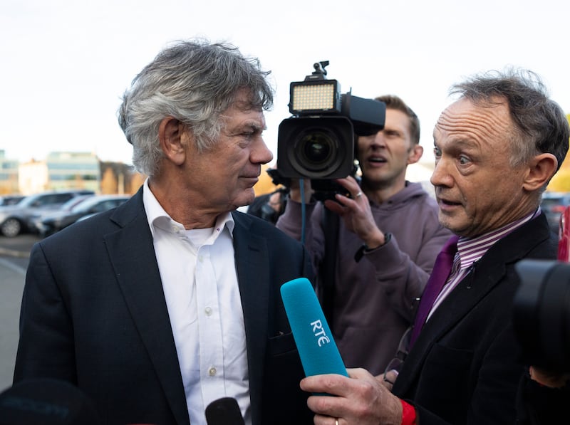 Gerry 'The Monk' Hutch did not want to answer questions about the Special Criminal Court from RTÉ's Paul Reynolds. Photograph: Sam Boal/Collin Photos 
 


