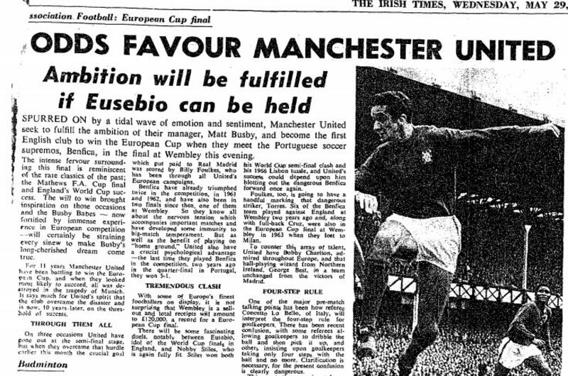 The match preview in The Irish Times on the day of the game. Photo: Irish Times Archive