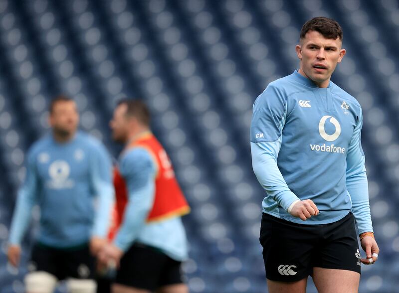 Munster winger Calvin Nash during the captain's run at Murrayfield on Saturday. Photograph: Dan Sheridan/Inpho