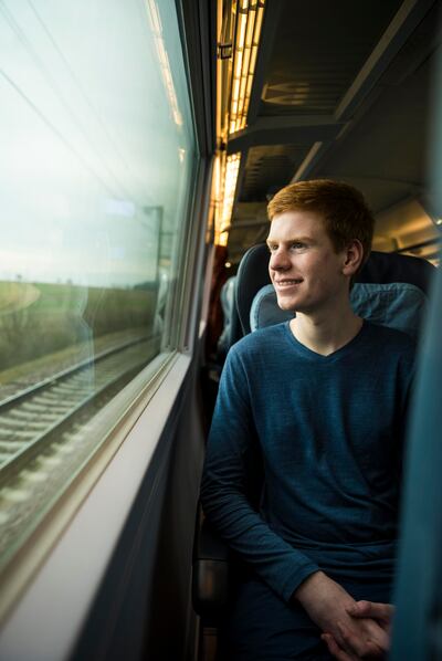 Lasse Stolley: key to it his travel is the BahnCard 100, a flat-rate ticket that allows the holder unlimited travel on the German rail network. Photograph: Derek Scally