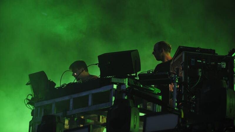 The Chemical Brothers play at The Longitude Festival in Marlay Park, Dublin. Photograph: Aidan Crawley