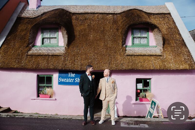 Luke Hughes in Doolin with his husband Kris Jackson. Photograph: Gary Kavanagh Photography