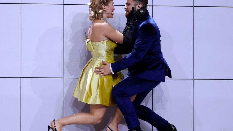 DoReDos from Moldova performs the song ‘My Lucky Day’ in Lisbon. The grand final is on Saturday May 12th. Photograph: AP Photo/Armando Franca