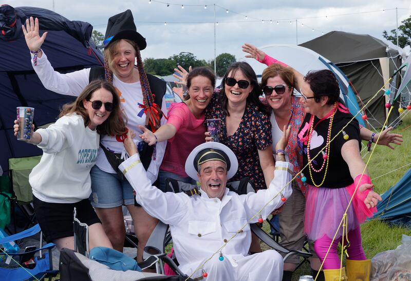 Members of the Murphy, O’Donnell, Duggan, White and O’Connor families from north Tipperary to Limerick enjoying their third annual visit to the Forever Young Festival. Photograph: Alan Betson

