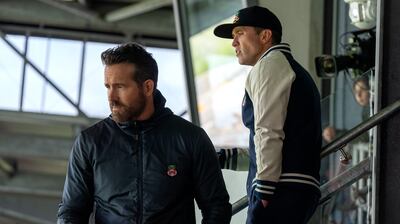 Rob McElhenney and Ryan Reynolds in Welcome to Wrexham