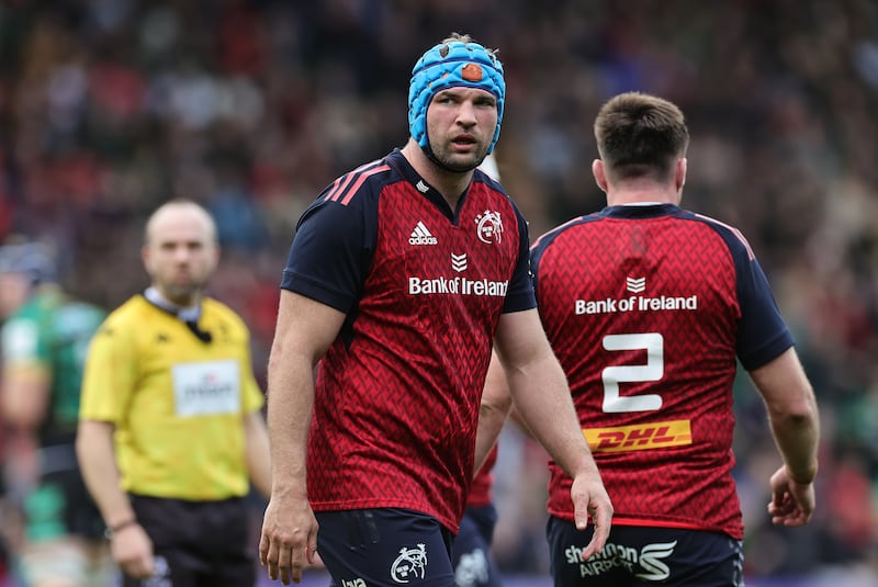 Munster's Tadhg Beirne during last season's Champions Cup Round of 16 match against Northampton Saints. Photograph: David Rogers/Getty Images