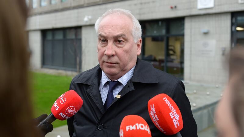 Peter Hughes, general secretary of the PNA at talks at the Workplace Relations Commission. Photograph: Dara Mac Dónaill/The Irish Times