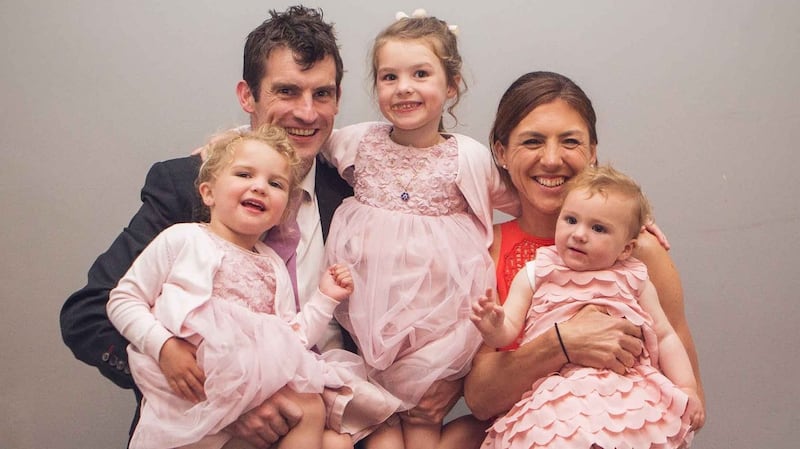 Rowers Sinead and Sam Lynch with their  daughters Clodagh, Molly and Hannah