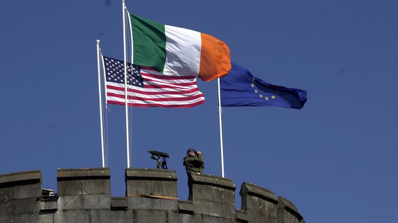 US secret sevice at Dromoland Castle the EU/US summit in 2004. Photograph: Bryan O’Brien