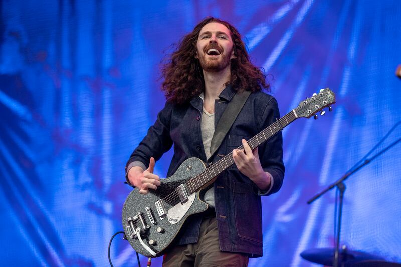 Hozier performing at Malahide Castle, Co Dublin. Photograph: Tom Honan