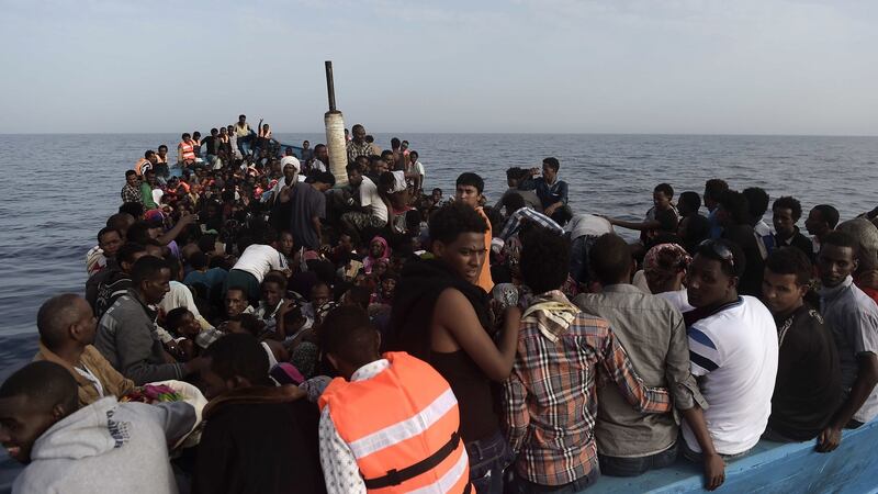 Refugees and migrants wait to be rescued by members of Proactiva Open Arms NGO in the Mediterranean Sea. While a new app or two won’t solve the refugee crisis, technology is key to bringing about social change in authoritarian societies and is a powerful tool for those escaping such regimes, delegates at an influential tech fest have been told.