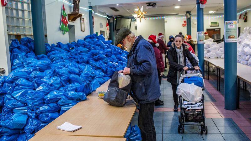 There were more than 5,000 bags of food at the centre. Photograph: James Forde/The Irish Times