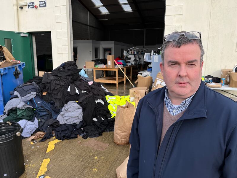 Alan Murphy, owner of Cuchulainn Workwear, at Flurrybridge Enterprise Centre, outside Newry, which was damaged by flooding. Coming back from the blow will require 'resilience', says Murphy.