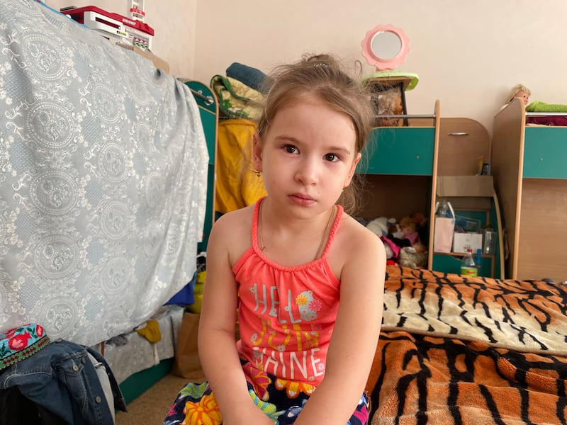 Children of Ukraine: Kira 6yrs at her home in Ukraine. Photograph: (C) Renegade Pictures
