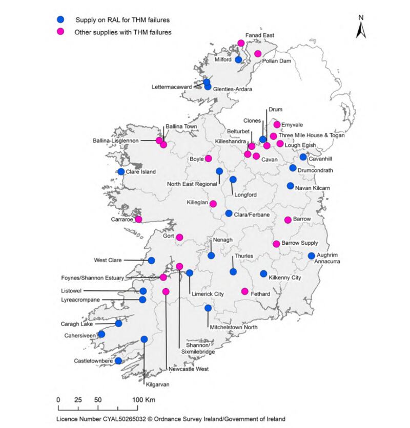 The EPA maintains a priority list of “at-risk” drinking water supplies, called the Remedial Action List (RAL), that must be improved to ensure that these water
supplies are safe and secure, and therefore resilient for consumers. A supply may be placed on
the RAL if water treatment at the supply is not adequate. People can become ill from drinking
inadequately treated water - especially vulnerable people, such as the young and the elderly.
The number of people served by public water supplies on the EPA’s RAL increased further in
2023 and is now almost 561,000 people. This compares to over 481,000 people at the end of
2022. This increase is mainly due to THM  exceedances or inadequate treatment
for Cryptosporidium as seen in 2022. At the end of 2023, there were 7 supplies on the RAL for
more than 1 year without an improvement plan completion date. Source: EPA