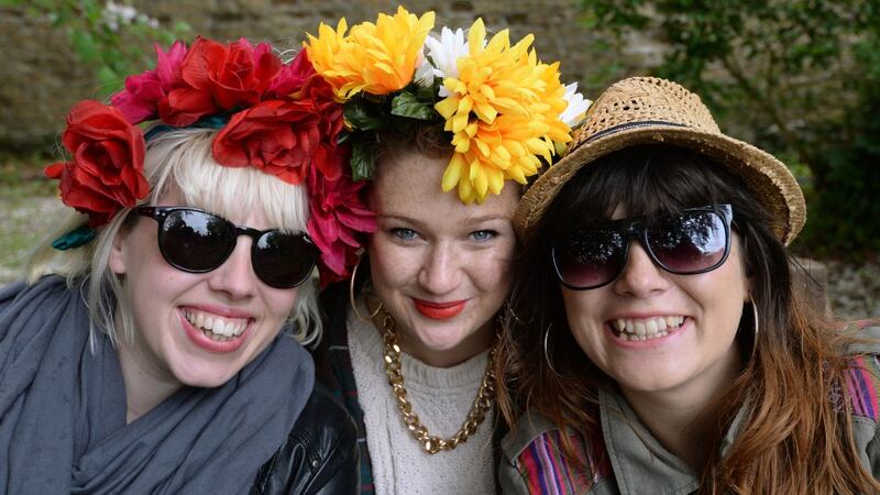 Helen Nic Giolla Rua, left Orlaith Ross and Laura Nolan at last year's Body and Soul Festival. Photograph: Brenda Fitzsimons