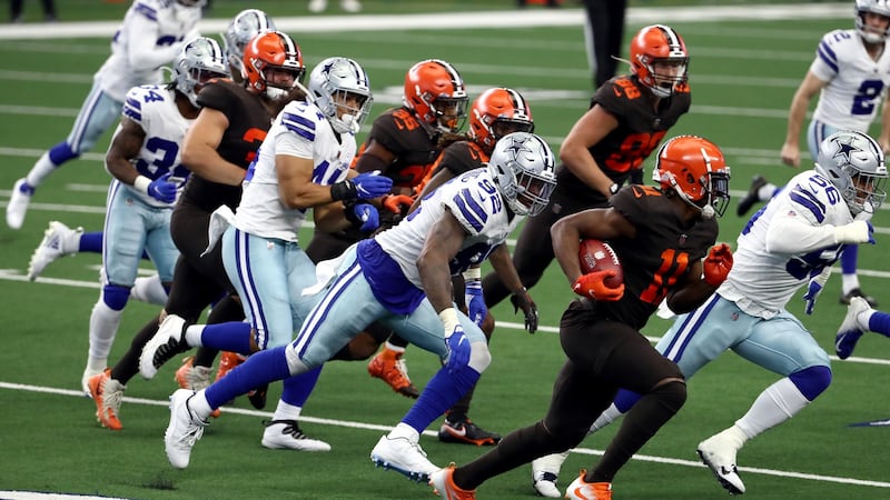 The Cleveland Browns are trying desperately to break their Super Bowl duck. Photograph: Ronald Martinez/Getty