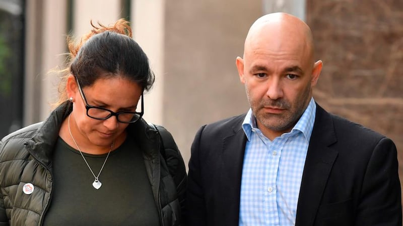 Grenfell Tower inquiry: Marcio and Andreia Gomes said their son, Logan, “was going to support Benfica in Portugal and Liverpool in the UK”. Photograph: Ben Stansall/AFP/Getty