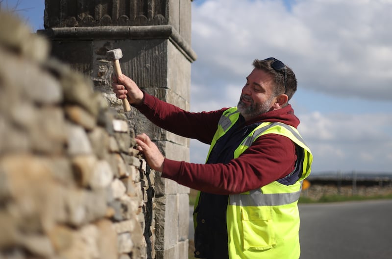  Eóin Madigan works as a conservator on monuments and heritage structures all over the country and trains others in traditional methods of stone work and conservation. Photo: Bryan O’Brien / The Irish Times

