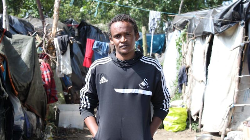 Elias Ali, 21, a law student from Ethiopia, has decided to seek political asylum in France believing it is now too dangerous to attempt a crossing through the Tunnel. Photograph: Kathleen Harris/The Irish Times