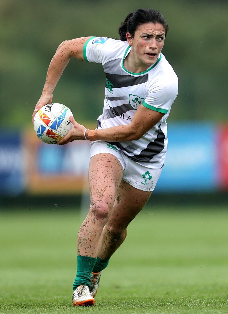 Captain Lucy Mulhall was in inspired form in the final tournament in Toulouse, during which she won her 50th cap, Ireland opening in style with a 27-7 win over France. Photograph: Laszlo Geczo/Inpho