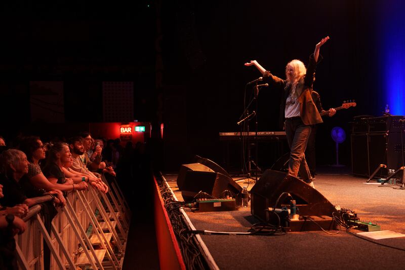 Patti Smith performing at Vicar Street. Photograph: Fran Veale