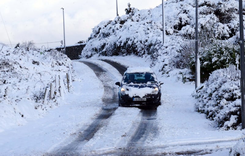 Heavy overnight snow in Westport Mayo. Photograph: Paul Mealey