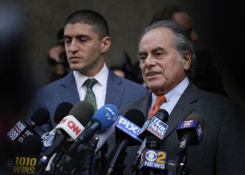 Harvey Weinstein’s attorney Benjamin Brafman speaks to the media outside Manhattan Supreme Court in New York on December 20th Photograph: Kena Betancur/AFP/Getty