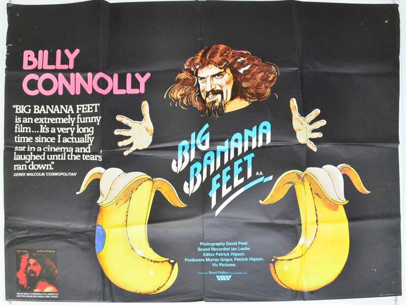 Original cinema quad poster art for Big Banana Feet (1977)