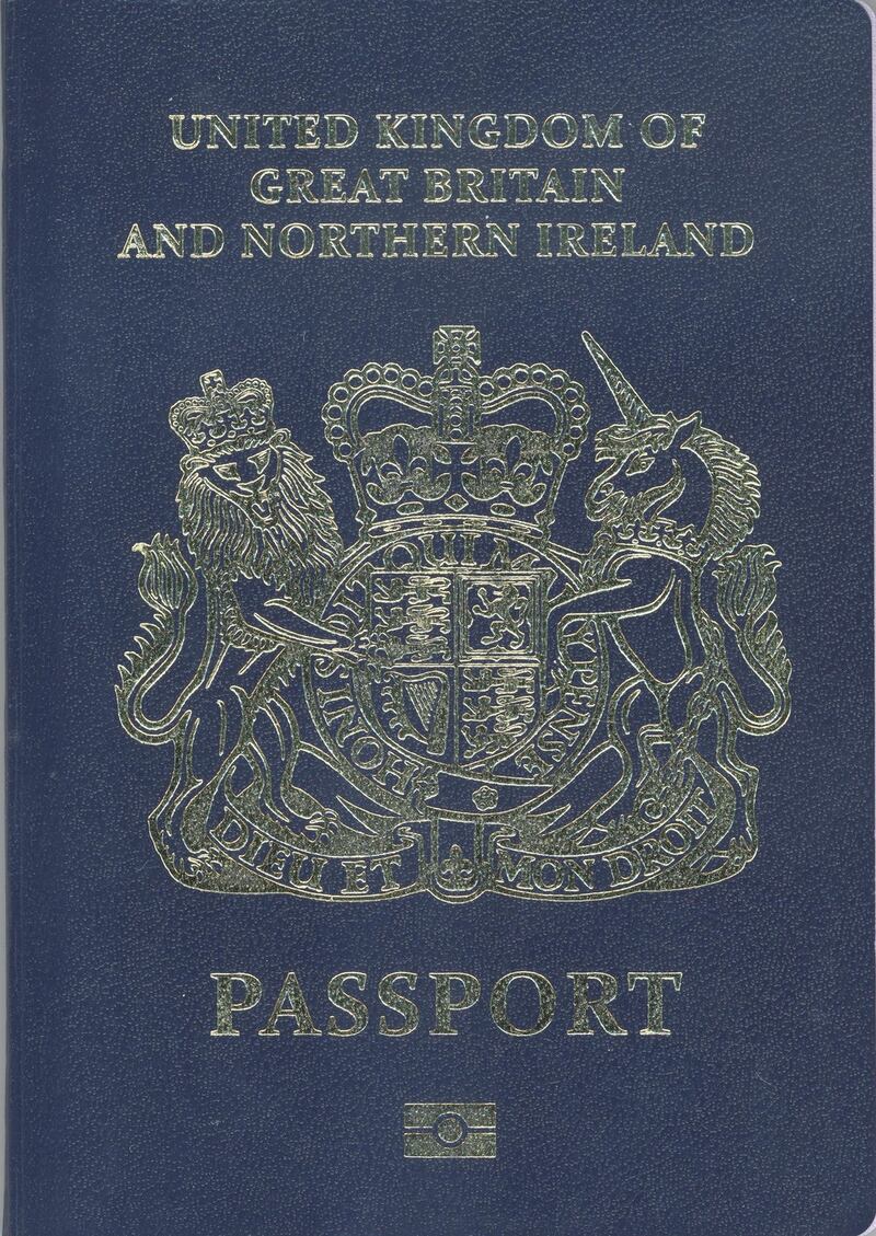 Photograph issued by the home office of how a British passport will look after Brexit. Photograph: Home Office/PA Wire