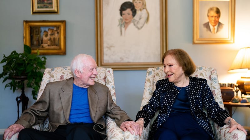 Jimmy  and    Rosalynn Carter at their home in Plains, Georgia. Photograph: Erin Schaff/New York Times