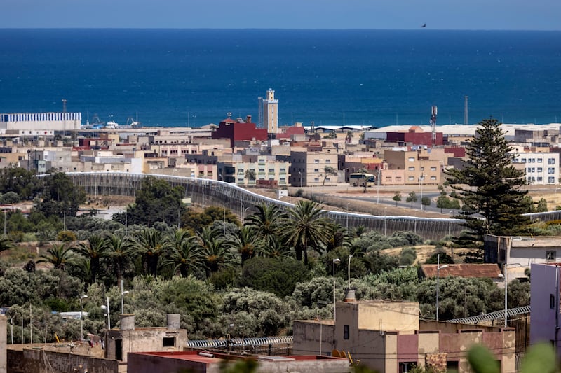 The border fence separating Morocco and Spain's North African Melilla enclave, near the Moroccan city of Nador. Photograph: Fadel Senna/Getty Images