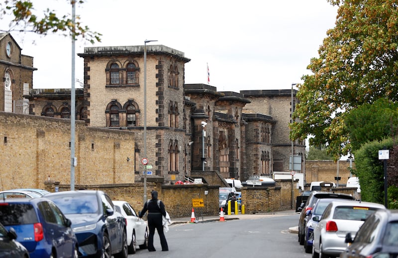 The front entrance of HMP Wandsworth in London. Photograph: Peter Nicholls/Getty Images