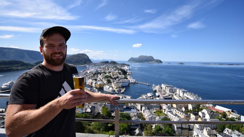 Andy Pardy in Alesund in Norway. Photograph: Andy Pardy/@consultantrogue