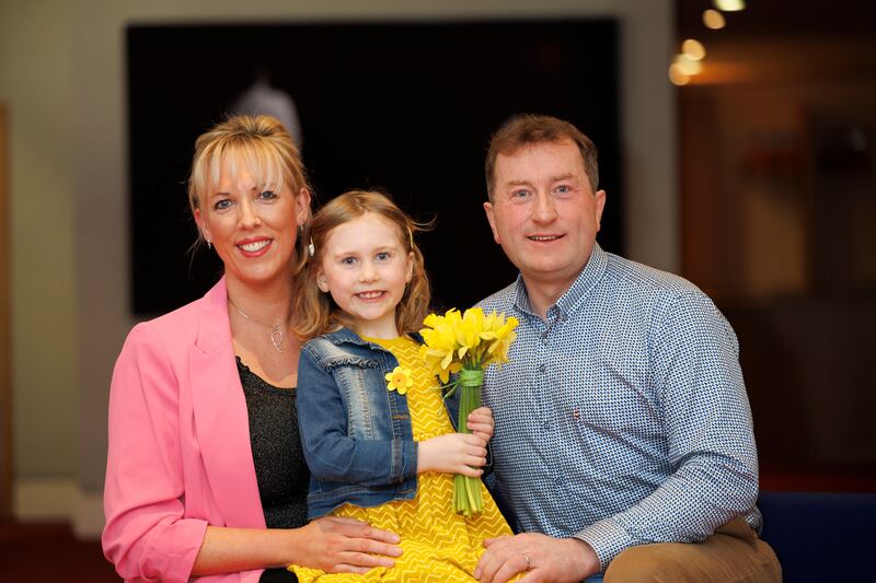 Nicole Keyes with her mother Shirley and father Noel. Photograph: Andres Poveda