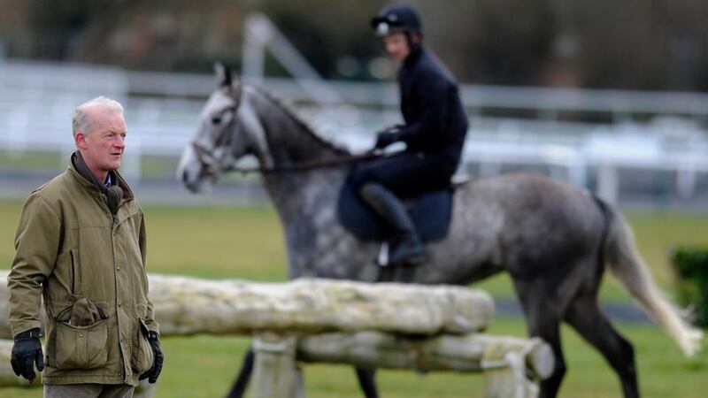 Trainer Willie Mullins at Cheltenham racecourse yesterday.