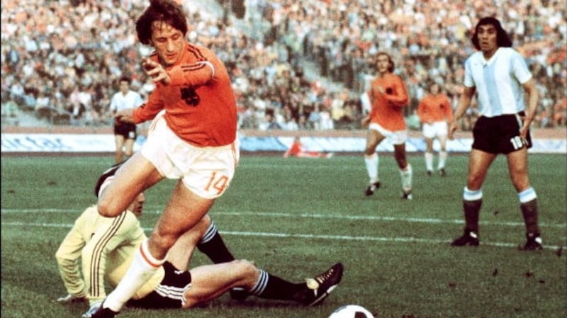 Johann Cruyff: the legendary Netherlands star was later involved in Wimbledon FC's attempt to move to Dublin which was foiled by the FAI. Photograph: Getty