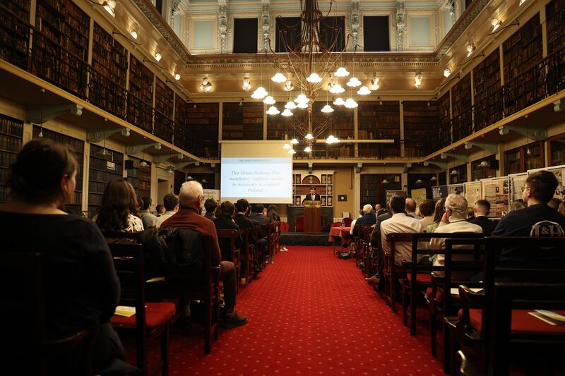 The Irish Times Debate semi-finals, in partnership with ARINS, at the Royal Irish Academy, Dublin. Photograph: Nick Bradshaw 