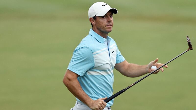 Rory McIlroy fell off the pace with a 69 on Saturday. Photograph: Elsa/Getty