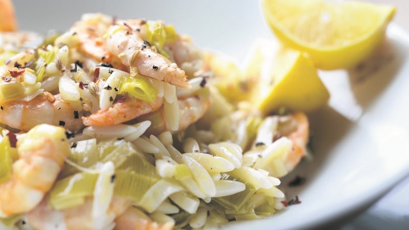 Orzo with Prawns