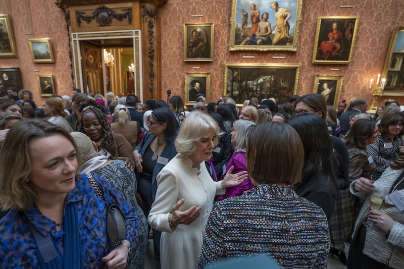 Buckingham Palace: Ngozi Fulani (second left) attended a reception hosted by Queen Camilla on violence against women. Photograph: Kin Cheung/PA Images