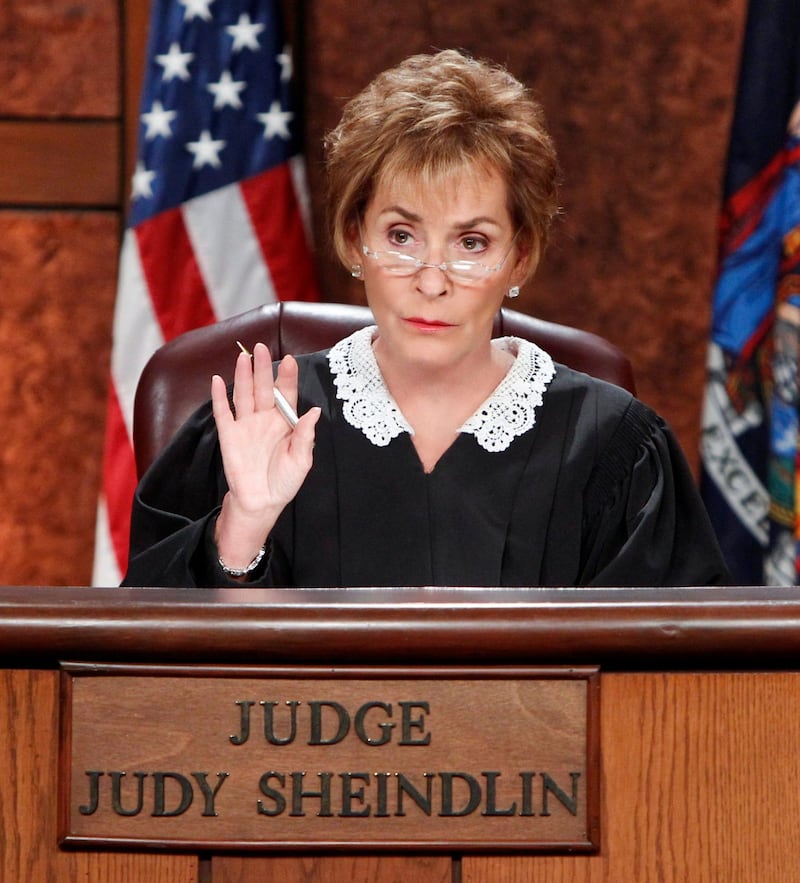 Judge Judy: Judy Sheindlin in her TV courtroom. Photograph: CBS