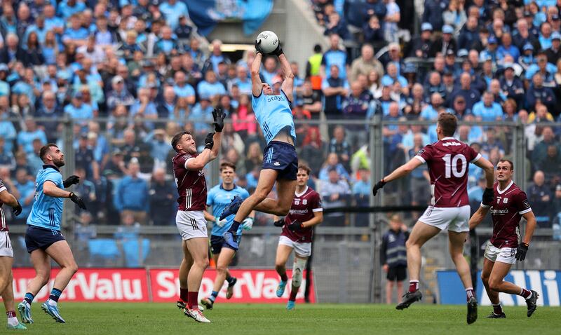 Dublin’s James McCarthy fields a high ball. Phootgraph: Ryan Byrne/Inpho