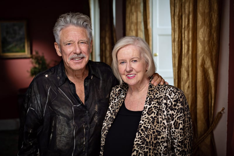 Adam Clayton speaks to Eileen Reid on Ballroom Blitz Photograph: RTE