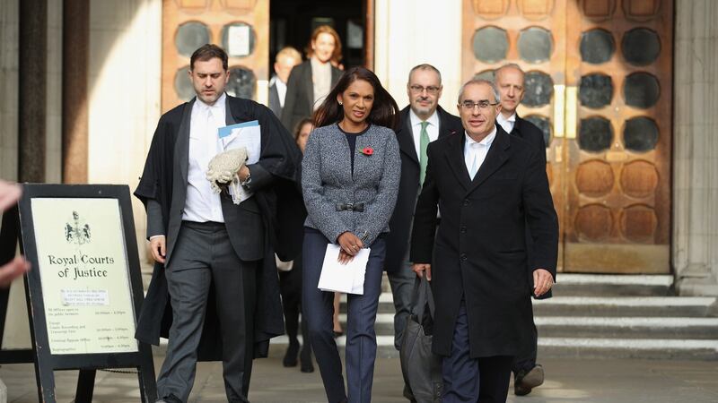 Founding partner of SCM Private LLP Gina Miller leaves after the High Court decides that the prime minister cannot trigger Brexit without the approval of the MP’s at The Royal Courts Of Justice. Photograph: Dan Kitwood/Getty Images