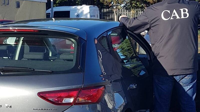 Car seized by CAB. Photograph: Garda Press