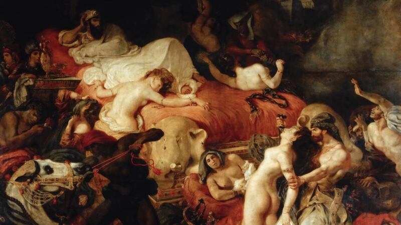 Part of The Death of Sardanapalus, by Eugène Delacroix: one lawyer called Strauss-Kahn “the Sardanapalus of modern times”. The ancient Assyrian king was known for luxury, sloth and decadence.  Photograph: Fine Art/Heritage/Getty