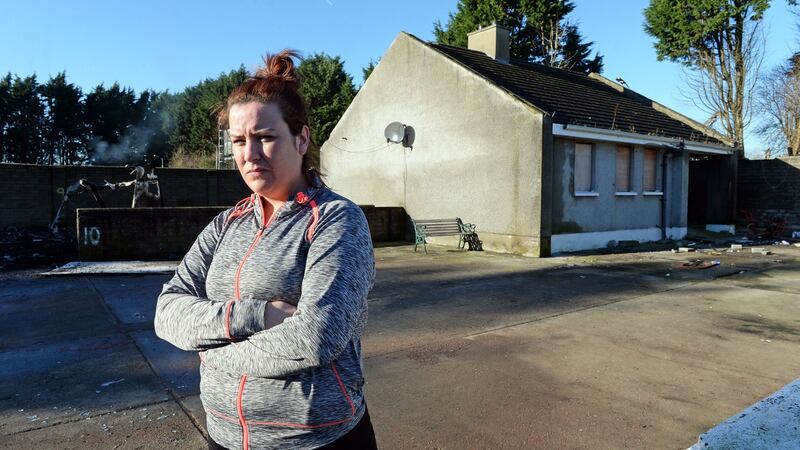 Nora Maguire whose mobile home was removed from the halting site at Woodland Park, Dundalk. Photograph: Eric Luke/The Irish Times