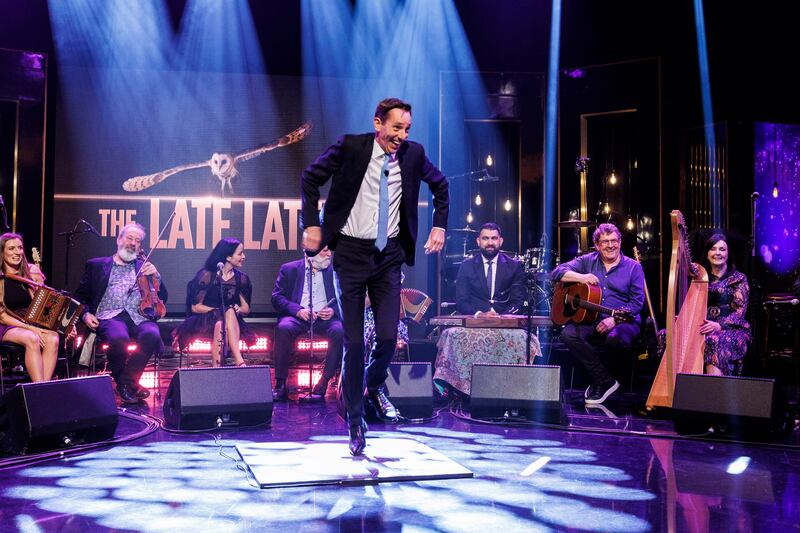 Ryan Tubridy on the series finale of The Late Late Show, which was watched by an average audience of 668,000 on RTÉ One alone. Photograph: Andres Poveda