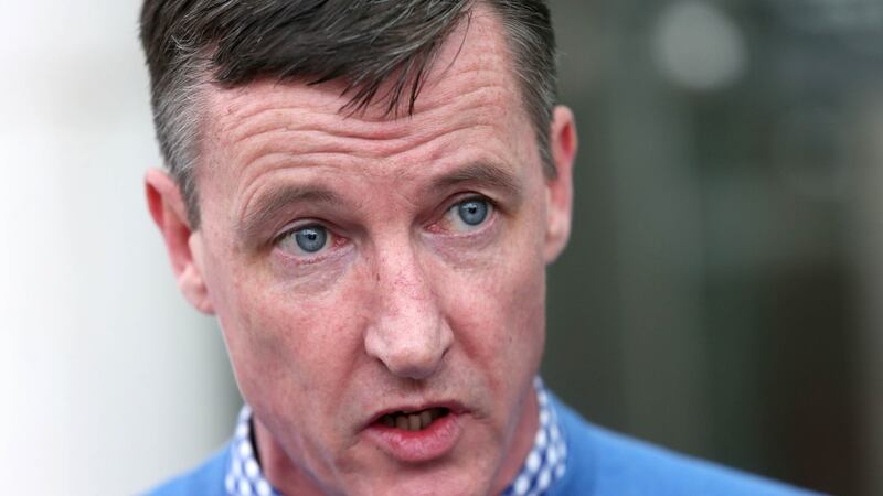 Survivor of convicted paedophile Bill Kenneally’s abuse, Colin Power, speaks to  media outside the Court of Appeal in Dublin last February. File photograph: Collins Courts